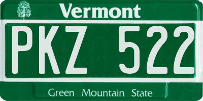 VT license plate PKZ522