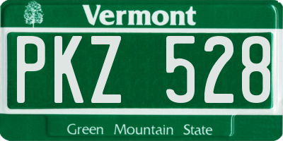 VT license plate PKZ528