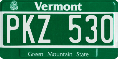 VT license plate PKZ530