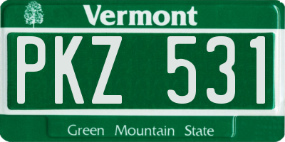 VT license plate PKZ531