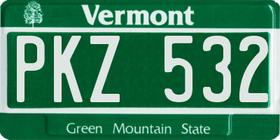 VT license plate PKZ532