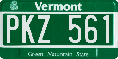 VT license plate PKZ561