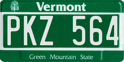 VT license plate PKZ564