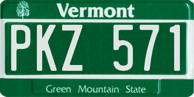 VT license plate PKZ571