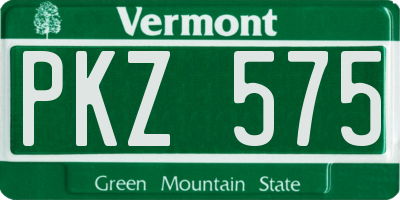 VT license plate PKZ575