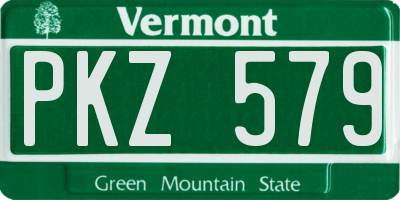 VT license plate PKZ579
