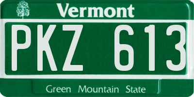 VT license plate PKZ613