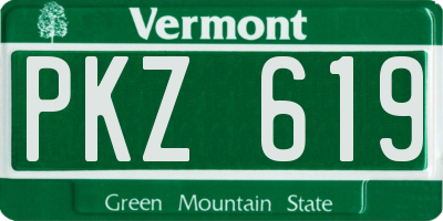 VT license plate PKZ619
