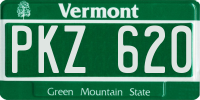 VT license plate PKZ620