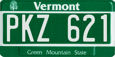 VT license plate PKZ621