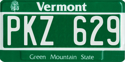 VT license plate PKZ629