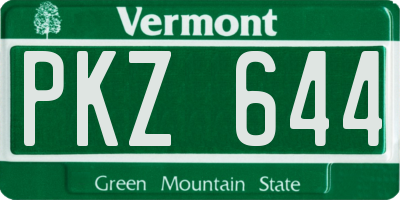 VT license plate PKZ644