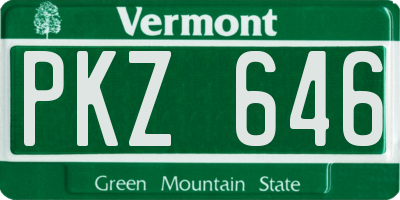VT license plate PKZ646