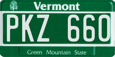 VT license plate PKZ660