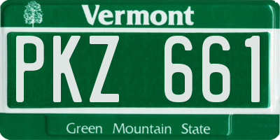VT license plate PKZ661