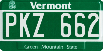 VT license plate PKZ662