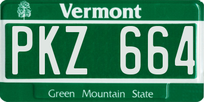 VT license plate PKZ664