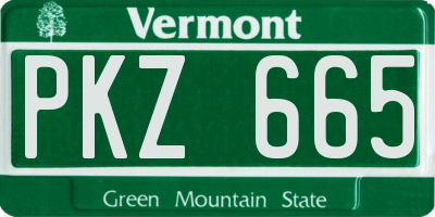 VT license plate PKZ665