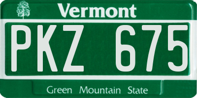 VT license plate PKZ675