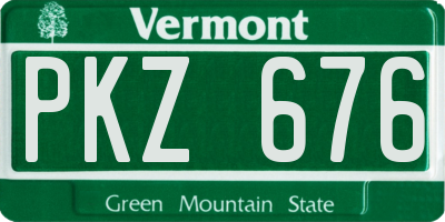 VT license plate PKZ676