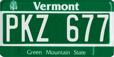 VT license plate PKZ677