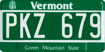 VT license plate PKZ679