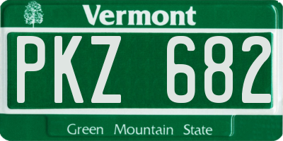 VT license plate PKZ682