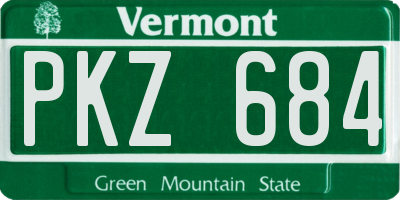 VT license plate PKZ684