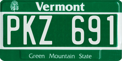VT license plate PKZ691