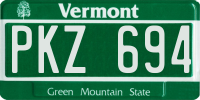 VT license plate PKZ694