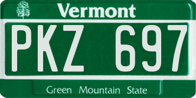 VT license plate PKZ697