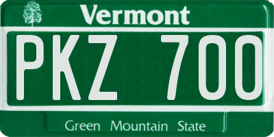 VT license plate PKZ700