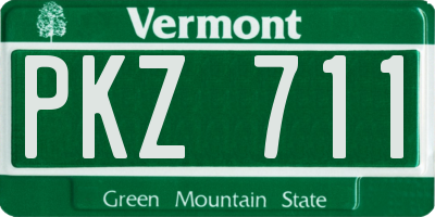 VT license plate PKZ711