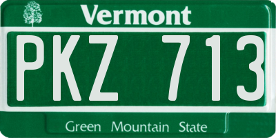 VT license plate PKZ713