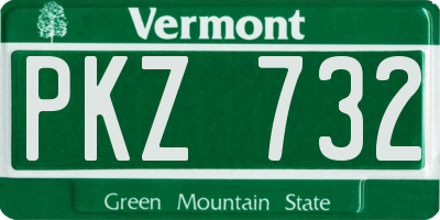 VT license plate PKZ732