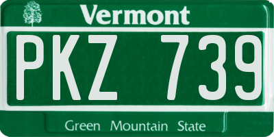 VT license plate PKZ739