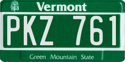 VT license plate PKZ761