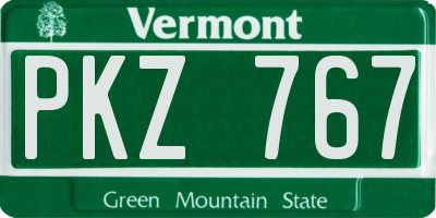 VT license plate PKZ767