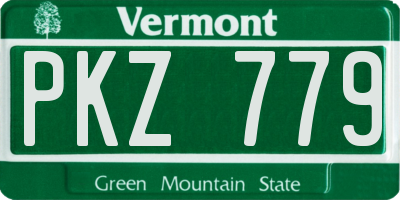 VT license plate PKZ779