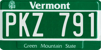 VT license plate PKZ791