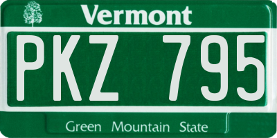 VT license plate PKZ795