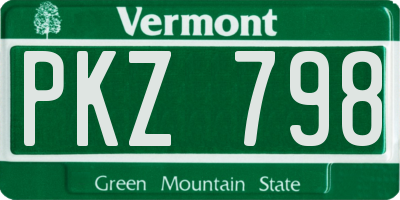 VT license plate PKZ798