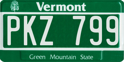 VT license plate PKZ799