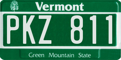 VT license plate PKZ811