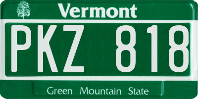 VT license plate PKZ818