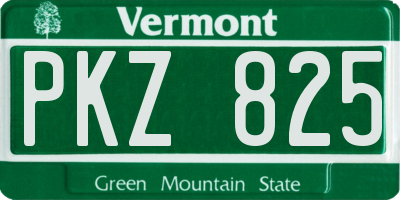 VT license plate PKZ825