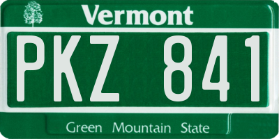 VT license plate PKZ841