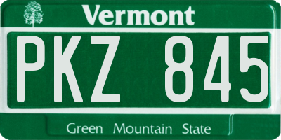 VT license plate PKZ845