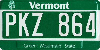 VT license plate PKZ864