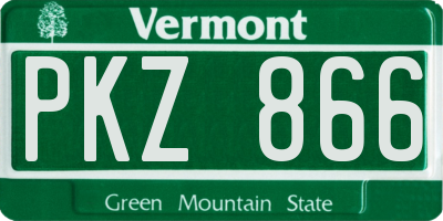 VT license plate PKZ866